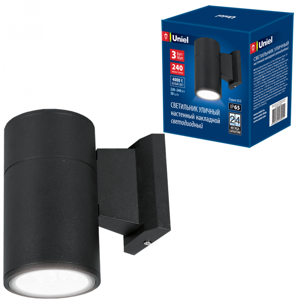фото Светильник ULU-S21A-3W/4000K IP65 BLACK 