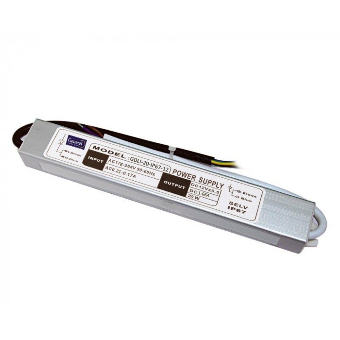 фото Блок питания для светодиодной ленты General 20W IP67 