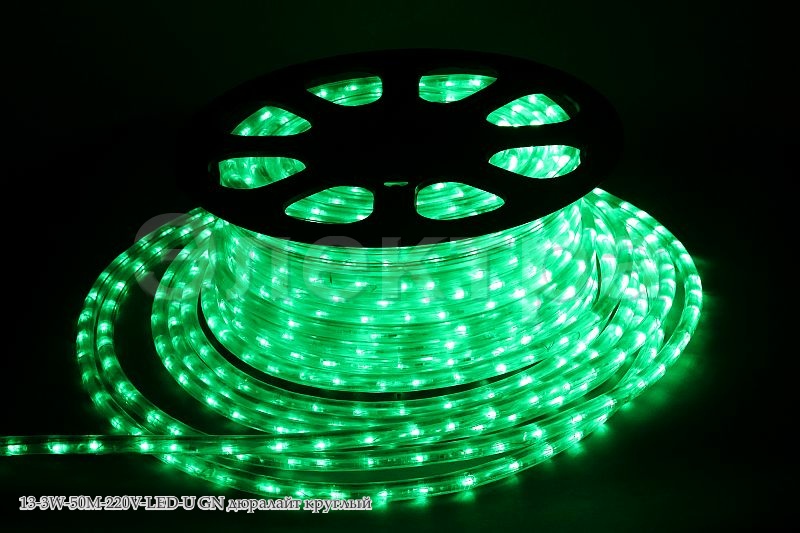 фото Дюралайт круглый 13-3W-50M-220V-LED-U GN 
