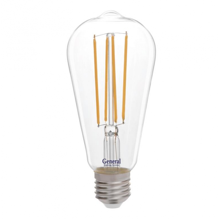 фото Светодиодная лампа Filament прозрачная ST64 10Вт 2700K 