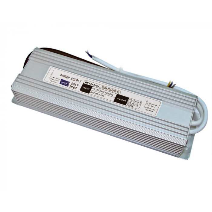 фото Блок питания для светодиодной ленты General 200W IP67 