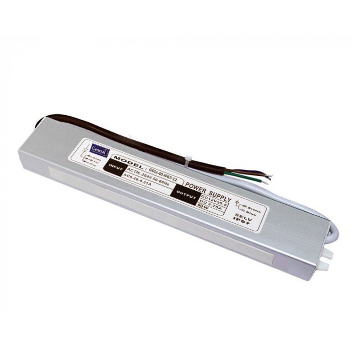 фото Блок питания для светодиодной ленты General 40W IP67 