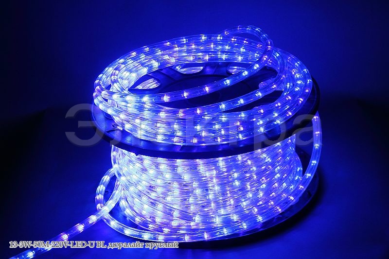 фото Дюралайт круглый 13-3W-50M-220V-LED-U BL 